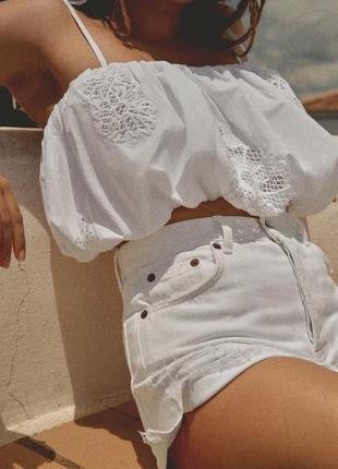 Джинсові шорти trf high-waist zara