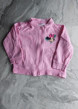 Кофта на замок, сведрик розовий mini maus