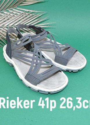 Немецкие босоножки rieker в спортивном стиле с мягкой подкладкой