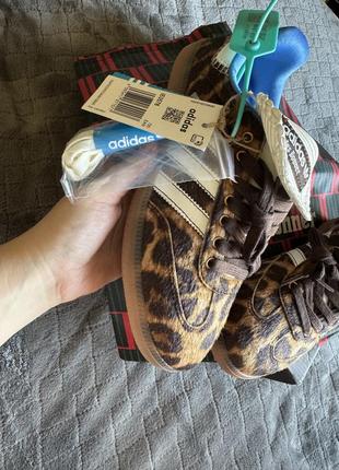 Adidas samba адидас адідас самба леопард adidas samba x wales bonner leopard brown / адідас самба уе