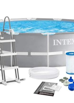 Intex 26718 (діаметр 366 x висота 122 см) каркасний басейн prism frame pool