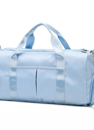 Новая голубая спортивная дорожная сумка