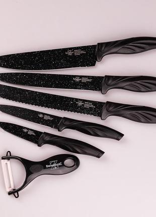 Набір кухонних ножів та овочерізки з керамічним покриттям 6 предметів `gr`