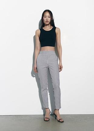 Брюки в полоску женские zara