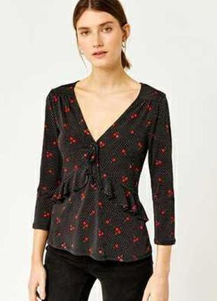 Блуза в горошек и вишни 🍒🍒#334#