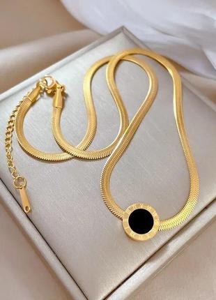 Тренд золотистий медична сталь кулон підвіс ланцюжок чокер циферблат годинник