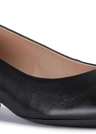 Жвночі шкіряні чорні туфли geox chloo 10 d949xb
