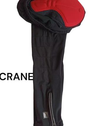 Утеплённые на флисе с памперсов вело леггинсы штаны бренда crane sport оригинал