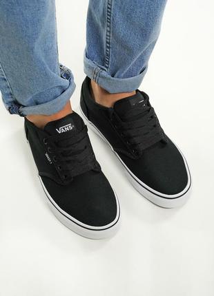 Стильные оригинальные мужские черные кеды vans