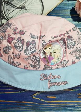 Яскрава панама, кепка для дівчинки на 4-6 років frozen sister forefer