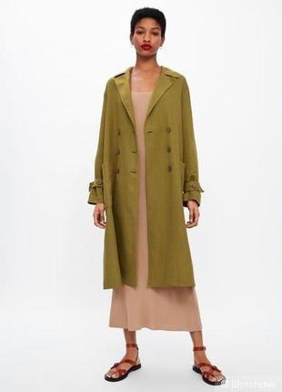 Тренч пальто піджак кардиган оверсайз з гудзиками zara