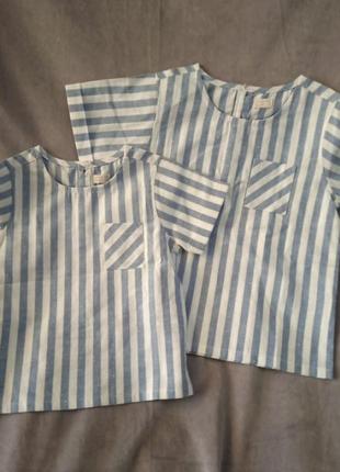 Рубашка на короткий рукав для девочки, гг.74-80, 98-104