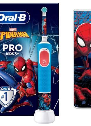 Детская электрическая зубная щетка oral-b d103-413-2kx-spider-man