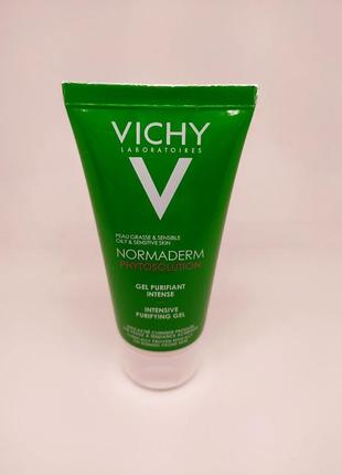 Очищающий гель для умывания vichy normaderm phytosolution gel purifiant intense