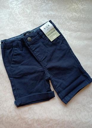 Синие джинсовые детские шорты на 9-12 мес и 1-1,5 года испания. denim co 8056