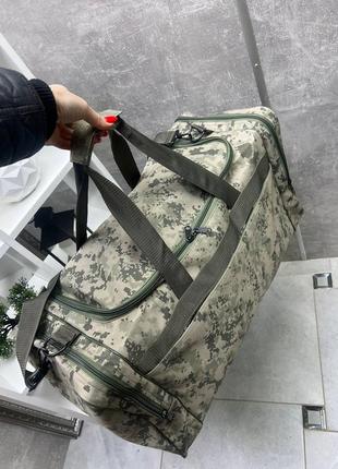 Мужская, женская дорожная спортивная сумка пиксель