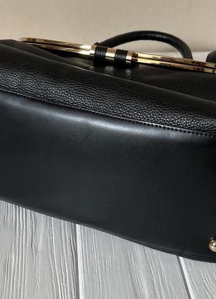 Женская черная сумка cromia италия оригинал кожа средний размер2 фото