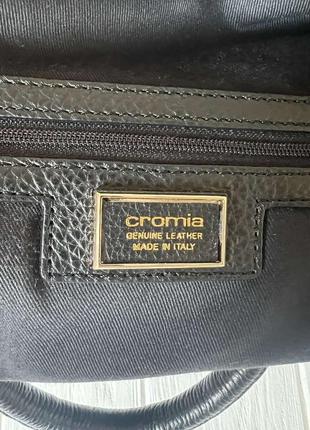 Женская черная сумка cromia италия оригинал кожа средний размер4 фото