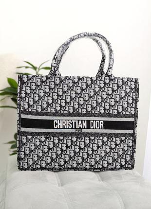 Стильна принтована жіноча сумка шопер dior жіноча сумка dior текстильна жіноча сумка з ручками сумка на кожен день