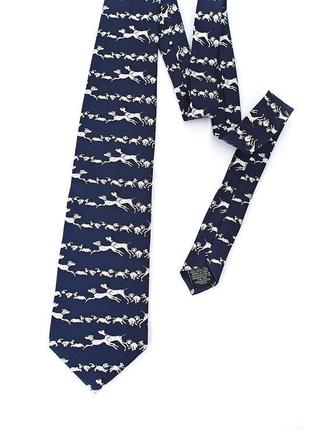 Шикарный шелковый галстук с собачками далматинцами
