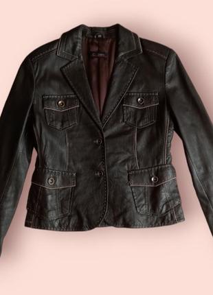 Leather 100 % кожаная женская куртка  бренда :cabrini