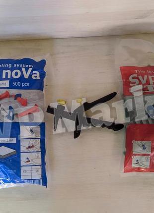 Комплект свп "svp-nova" 500 зажим 2 мм + 200 клин + инструмент пластиковый