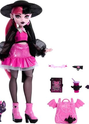 Кукла монстер хай дракулаура monster high draculaura doll с аксессуарами и и летучей мышью оригинал