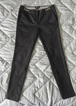 Класичні чорні брюки, бавовняні штани massimo dutti