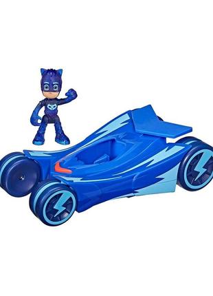 Машинка pj masks "герои в масках" гоночный котокар, с фигуркой, свет f2098