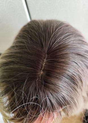 Парик перука каре волнистые волосы канекалон искусственные как настоящие холодный блонд ом...