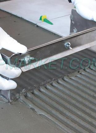 Гребёнка раздвижная универсальная для укладки плитки нержавеющая сталь 10 мм.
