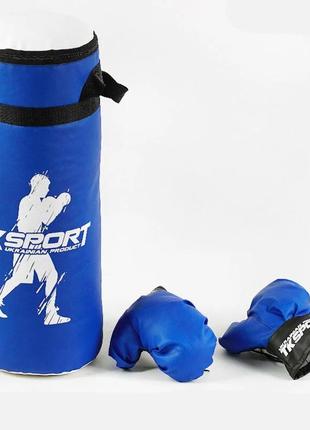 Боксерський великий набір "tk sport", висота-55 см, колір синій