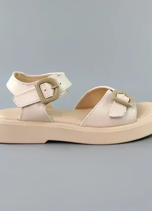 Стильные бежевые женские сандалии-босоножки молочные, кожаные,натуральная кожа-женская обувь на лето