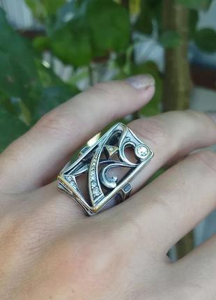 Массивное серебряное кольцо