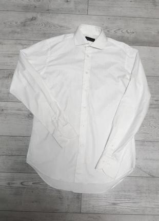 Сорочка рубашка чоловіча біла довгий рукав р 46 бренд "zara"