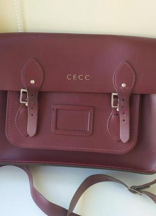 Кожаная сумка портфель cecc. cambridge satchel company