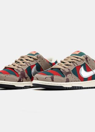 Кросівки nike sb dunk low freddy krueger1 фото