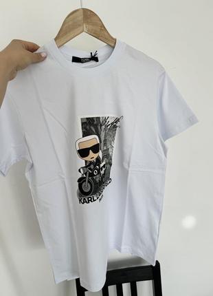Футболка унисекс мужская женская karl lagerfeld