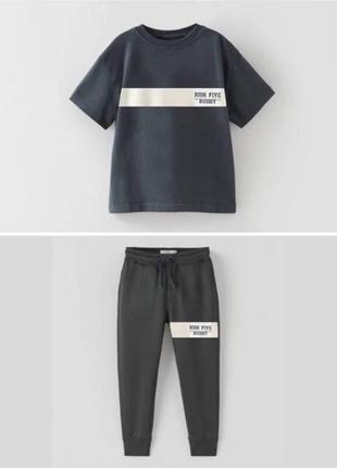Костюм для мальчика, комплект брюки и футболка, летний костюм