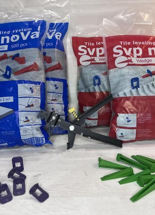 Комплект свп "svp-nova" 1000 зажим + 400 клин + инструмент металлический