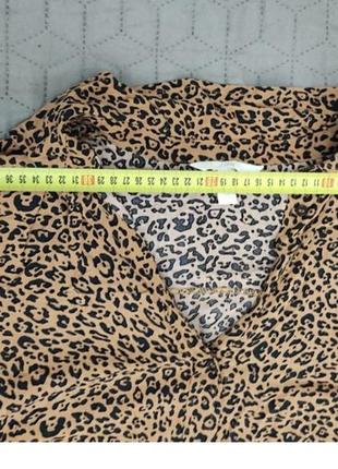 Леопардовая рубашка с завязками7 фото