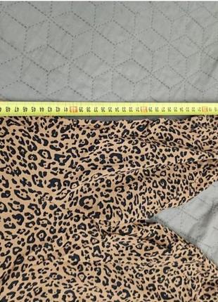Леопардовая рубашка с завязками8 фото