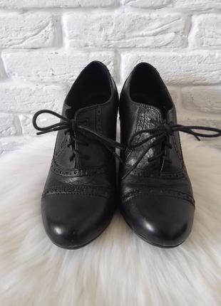Clarks танцевальные черные  кожаные туфли для танцев
