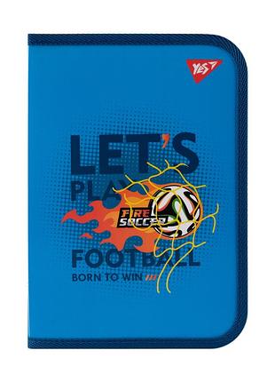 Папка для зошитів пластикова на блискавці yes football в5