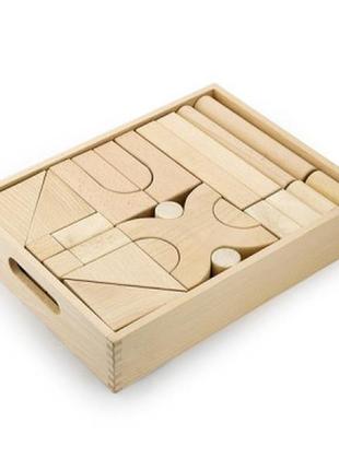 Развивающая игрушка viga toys набор деревянных блоков неокрашенные 48 шт (59166) - топ продаж!