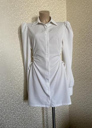 Біла  сукня міні shein