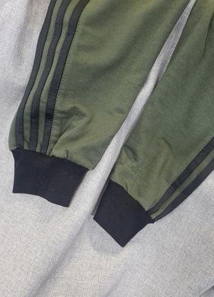 Спортивные штаны adidas,  мужские спортивные штаны, спортивные штаны хаки, штаны на манжете спортивные, штаны адидас,6 фото