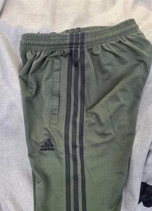Спортивные штаны adidas,  мужские спортивные штаны, спортивные штаны хаки, штаны на манжете спортивные, штаны адидас,2 фото