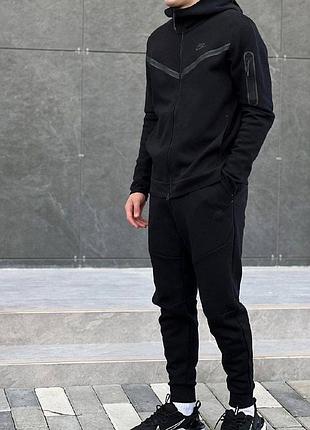 Спортивный костюм nike tech fleece black3 фото