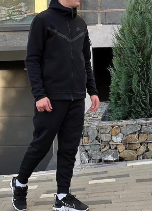 Спортивный костюм nike tech fleece black4 фото